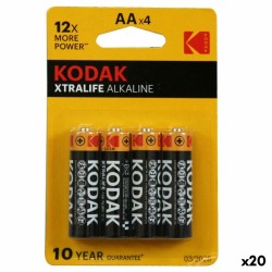 Αλκαλικές Μπαταρίες Kodak LR06 4 Τεμάχια (20 Μονάδες)