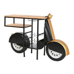 Μπουκαλοθήκη Home ESPRIT Μαύρο Χρυσό 134 X 36 X 92 CM