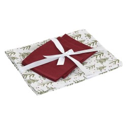 Ρητινωμένο τραπεζομάντηλο αντιλεκέδων Home ESPRIT Λευκό Πράσινο Μπεζ (5 Τεμάχια)