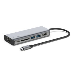 USB Hub Belkin AVC008BTSGY Ασημί