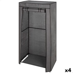Ντουλάπα για τα ρπύχα Max Home Σκούρο γκρίζο 70 X 148 X 44 CM 4 Μονάδες