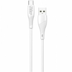 Καλώδιο USB A σε USB-C Myway Λευκό Μαύρο 1 m