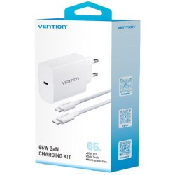 Φορτιστής Τοίχου Vention G14W0-EU 65 W Μαύρο