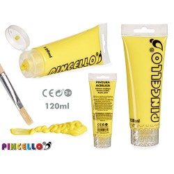 Ακρυλικό χρώμα Pincello AC120-9 Κίτρινο 120 ml