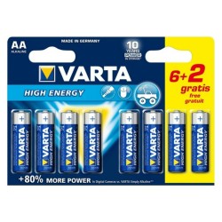 Αλκαλική Μπαταρία Varta LR6 AA 1,5V High Energy (8 pcs)