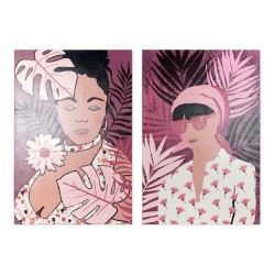 Καμβάς DKD Home Decor African Τζίντζερ Καμβάς 80 x 3 x 120 cm