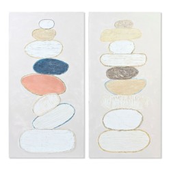 Καμβάς DKD Home Decor Stones Τζίντζερ Καμβάς 60 x 3,8 x 120 cm