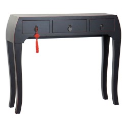 Έπιπλο για το Χωλ με 3 Συρτάρια DKD Home Decor Μαύρο 96 x 26 x 80 cm