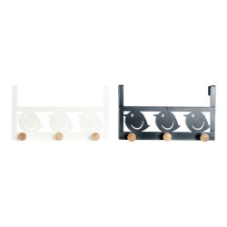 Κρεμάστρα για τις Πόρτες DKD Home Decor 8424001835553 Πουλιά Λευκό Μαύρο Μέταλλο Ξύλο MDF 28,5 x 9,5 x 16 cm (x2)
