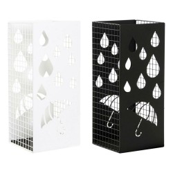 Ομπρελοθήκη DKD Home Decor Μαύρο Μέταλλο Λευκό (19.5 x 20 x 47.5 cm) (2 pcs)