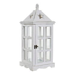 Lanterne DKD Home Decor Λευκό Κρυστάλλινο Τζίντζερ (21 x 21 x 51 cm)