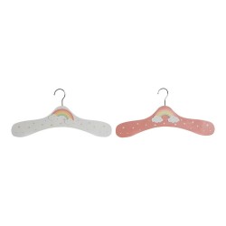 Κρεμάστρα DKD Home Decor Ξύλο MDF Ουράνιο Τόξο (2 pcs) (35 x 1 x 19 cm)