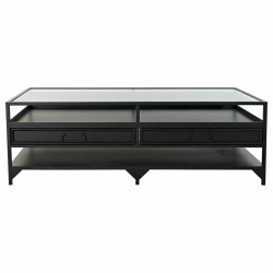 Τραπεζάκι Καφέ DKD Home Decor Μέταλλο Κρυστάλλινο (120 x 60 x 40 cm)