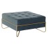 Σκαμπό DKD Home Decor   Αφρός Μπλε Χρυσό Μέταλλο πολυεστέρας Βελούδο Ξύλο MDF (80 x 80 x 42 cm)