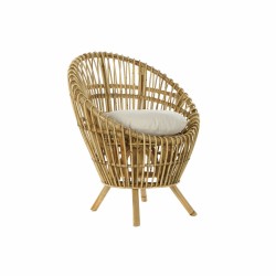 Πολυθρόνα DKD Home Decor 8424001750092 Φυσικό βαμβάκι Λευκό ρατάν (74 x 67 x 85 cm)