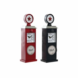 Bordklokke DKD Home Decor Κόκκινο Ναυτικό Μπλε Βενζίνη Vintage gasolinera (x2)