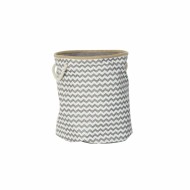 Καλάθι DKD Home Decor Λευκό Γκρι Γιούτα Ζιγκ-ζαγκ Boho 38 x 38 x 45 cm
