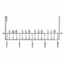 Κρεμάστρα για τις Πόρτες DKD Home Decor Ασημί Μέταλλο Πλαστική ύλη 34 x 17 x 9 cm