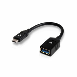 Καλώδιο USB A σε USB C V7 V7U3C-BLK-1E Μαύρο
