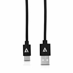 Καλώδιο USB A σε USB-C V7 V7U2AC-2M-BLK-1N Μαύρο 2 m