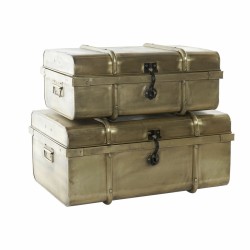 Μπαούλα DKD Home Decor Μέταλλο (68 x 42 x 31 cm) (58 x 35.5 x 25 cm) (2 pcs)