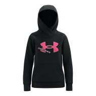 Φούτερ με Κουκούλα για Κοριτσάκι Under Armour Fleece Logo Μαύρο