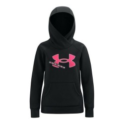 Φούτερ με Κουκούλα για Κοριτσάκι Under Armour Fleece Logo Μαύρο