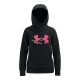 Φούτερ με Κουκούλα για Κοριτσάκι Under Armour Fleece Logo Μαύρο