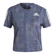 Γυναικεία Μπλούζα με Κοντό Μανίκι Adidas Own The Run Μπλε Xάλυβα