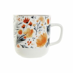 Kopp DKD Home Decor Πορσελάνη Μπλε Πορτοκαλί (380 ml) (12 x 8,5 x 9,5 cm)