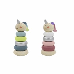 Μονόκερος DKD Home Decor Ξύλο (6 x 6 x 13.5 cm) (2 pcs)