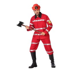 Αποκριάτικη Στολή για Ενήλικες DISFRAZ BOMBERO XS-S Shine Inline 57034 Κόκκινο Πυροσβέστης XS/S (2 Τεμάχια)