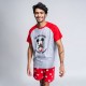 Kαλοκαιρινή παιδική πιτζάμα Mickey Mouse Κόκκινο (Ενήλικες) Άντρες Γκρι Kαλοκαιρινή παιδική πιτζάμα Mickey Mouse Κόκκινο (Ενήλικες) Άντρες Γκρι