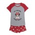 Kαλοκαιρινή παιδική πιτζάμα Minnie Mouse Κόκκινο Γυναίκα Γκρι