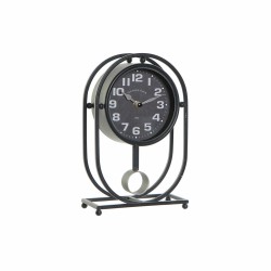 Bordklokke DKD Home Decor Κρυστάλλινο Μαύρο Σίδερο (16.5 x 7 x 25 cm)