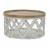Βοηθητικό Τραπέζι DKD Home Decor Λευκό Ανοιχτό καφέ Έλατο Ξύλο MDF 81 x 81 x 43,5 cm