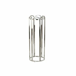 Βοηθητικό Τραπέζι DKD Home Decor Κρυστάλλινο Ασημί Μέταλλο 40 x 40 x 110 cm