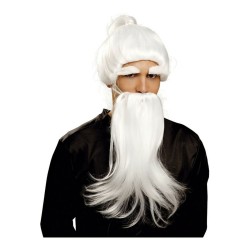 Περούκα με Μούσι My Other Me Fu Man Chu Λευκό