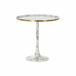 Βοηθητικό Τραπεζάκι DKD Home Decor Λευκό Χρυσό 51 x 51 x 51 cm