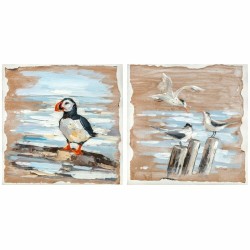 Καμβάς DKD Home Decor Τζίντζερ Καμβάς 45 x 2,7 x 45 cm