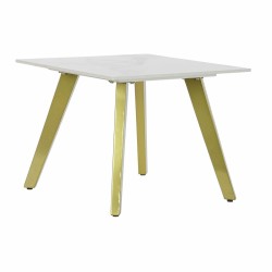 Βοηθητικό Τραπεζάκι DKD Home Decor Λευκό Χρυσό 60 x 60 x 48 cm