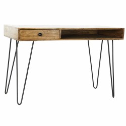Γραφείο DKD Home Decor 115 x 55 x 76 cm Φυσικό Μαύρο Μέταλλο