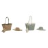 Τσάντα Παραλίας DKD Home Decor Καφέ Πράσινο Μπεζ Μέντα ίνα 43 x 10 x 28 cm (x2)