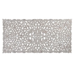 Κεφαλάρι κρεβατιού DKD Home Decor Λευκό Φυσικό Ξύλο Ξύλο MDF 160 x 3,5 x 80 cm