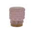 Υποπόδια DKD Home Decor 43 x 43 x 51 cm Ξύλο Καφέ Ανοιχτό Ροζ Μακραμέ Boho