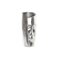 Βάζο DKD Home Decor Ασημί Αλουμίνιο Σύγχρονη Πρόσωπο 15 x 13 x 31 cm