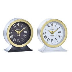 Bordklokke DKD Home Decor Λευκό Μαύρο (x2)