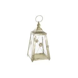 Lanterne DKD Home Decor Κρυστάλλινο Χρυσό Μέταλλο (18 x 18 x 36 cm)
