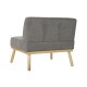 Πολυθρόνα DKD Home Decor 80 x 66 x 72 cm Έλατο Ξύλο Καφέ Σκούρο γκρίζο Πολυθρόνα DKD Home Decor 80 x 66 x 72 cm Έλατο Ξύλο Καφέ Σκούρο γκρίζο