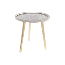 Βοηθητικό Τραπέζι DKD Home Decor Φυσικό Μαύρο 40 x 40 x 41 cm Ξύλο MDF